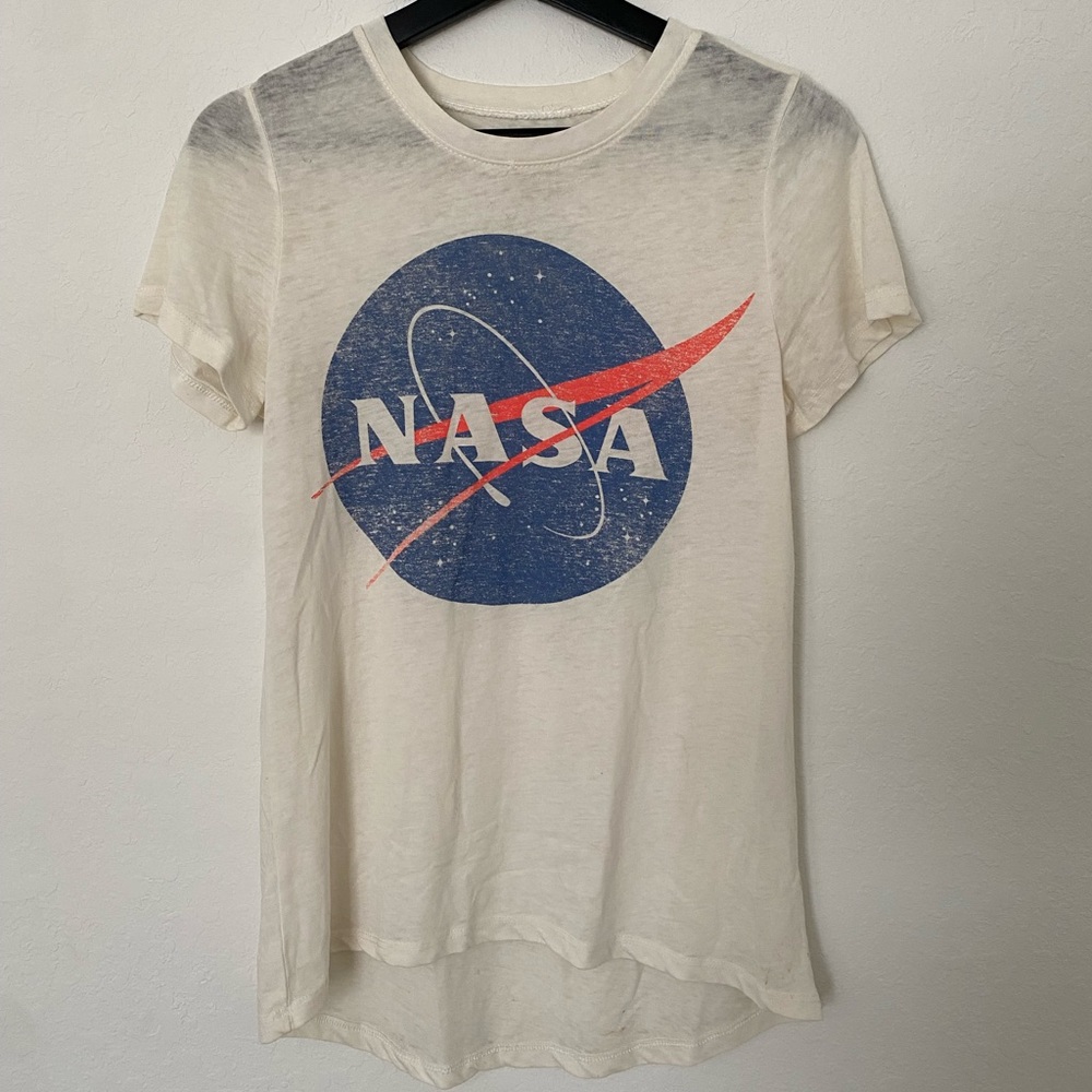 White Tee With NASA Logo